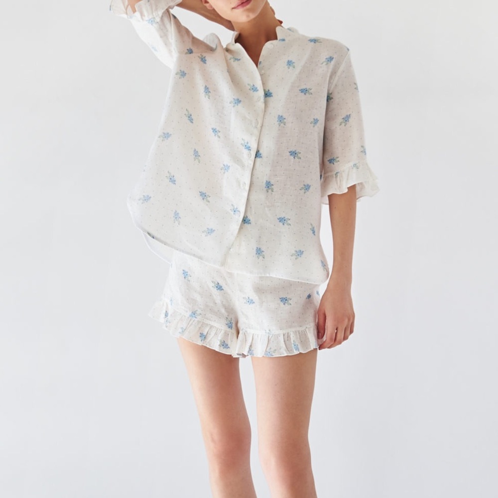 Daily Sleeper Linen Lounge Set / Pajamas - NWT